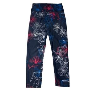 Fabletics Floral Print High Waist Leggings Small Workout Yoga‎ Activewear